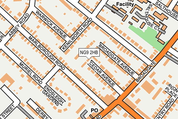 NG9 2HB map - OS OpenMap – Local (Ordnance Survey)