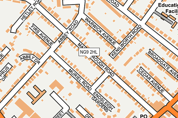 NG9 2HL map - OS OpenMap – Local (Ordnance Survey)