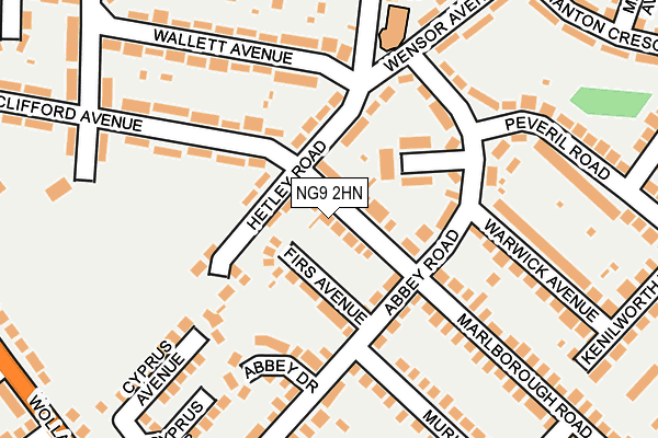 NG9 2HN map - OS OpenMap – Local (Ordnance Survey)