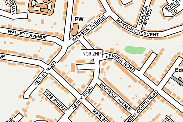 NG9 2HP map - OS OpenMap – Local (Ordnance Survey)