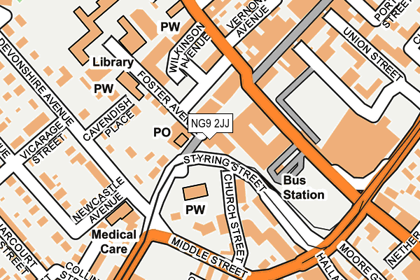 NG9 2JJ map - OS OpenMap – Local (Ordnance Survey)