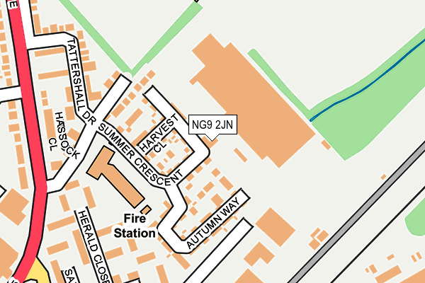 NG9 2JN map - OS OpenMap – Local (Ordnance Survey)