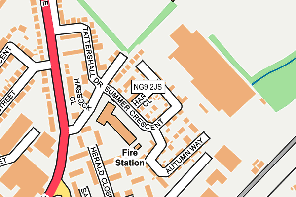 NG9 2JS map - OS OpenMap – Local (Ordnance Survey)