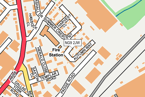 NG9 2JW map - OS OpenMap – Local (Ordnance Survey)