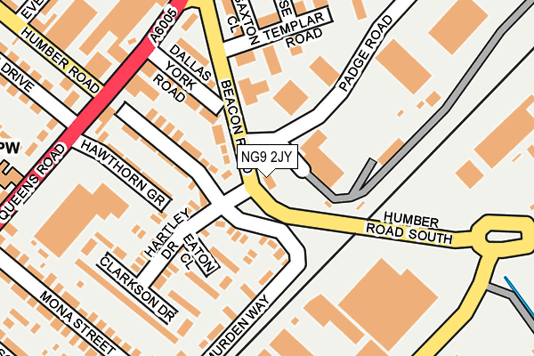 NG9 2JY map - OS OpenMap – Local (Ordnance Survey)