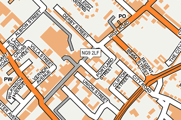 NG9 2LF map - OS OpenMap – Local (Ordnance Survey)