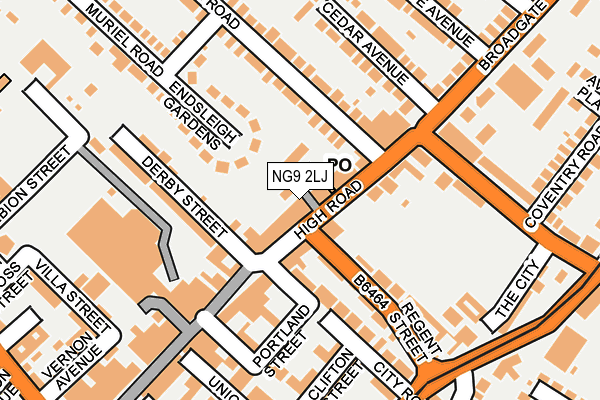 NG9 2LJ map - OS OpenMap – Local (Ordnance Survey)