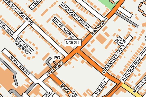 NG9 2LL map - OS OpenMap – Local (Ordnance Survey)