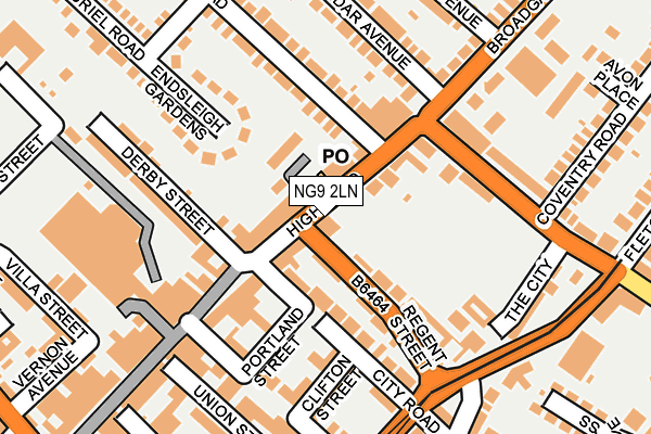 NG9 2LN map - OS OpenMap – Local (Ordnance Survey)