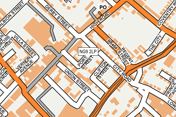 NG9 2LP map - OS OpenMap – Local (Ordnance Survey)