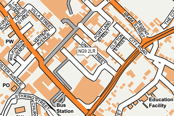 NG9 2LR map - OS OpenMap – Local (Ordnance Survey)