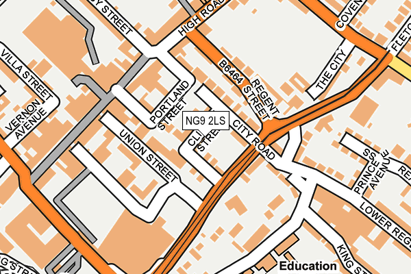 NG9 2LS map - OS OpenMap – Local (Ordnance Survey)