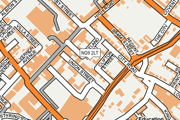 NG9 2LT map - OS OpenMap – Local (Ordnance Survey)