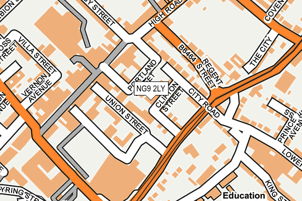 NG9 2LY map - OS OpenMap – Local (Ordnance Survey)