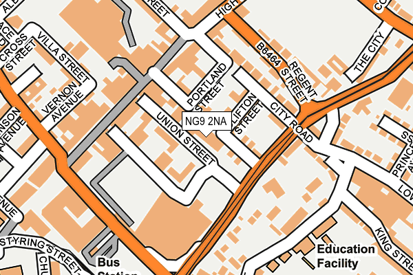 NG9 2NA map - OS OpenMap – Local (Ordnance Survey)