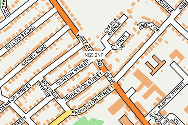 NG9 2NP map - OS OpenMap – Local (Ordnance Survey)