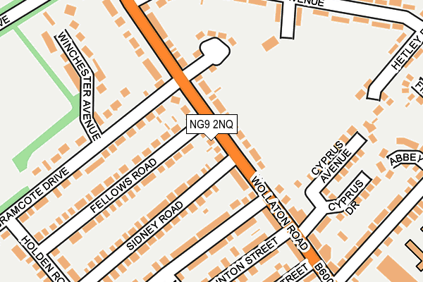 NG9 2NQ map - OS OpenMap – Local (Ordnance Survey)