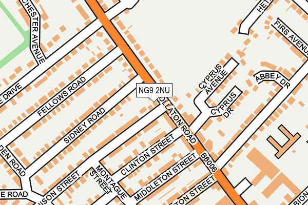 NG9 2NU map - OS OpenMap – Local (Ordnance Survey)