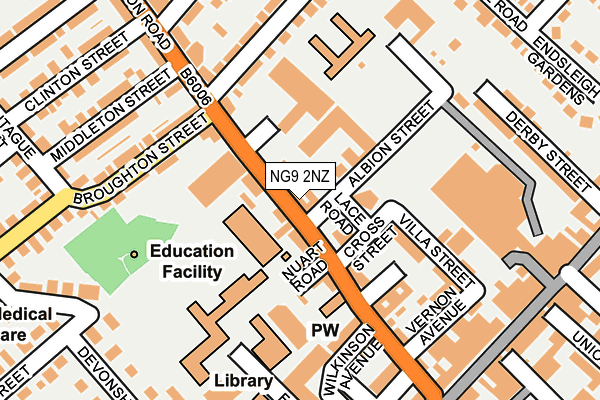 NG9 2NZ map - OS OpenMap – Local (Ordnance Survey)