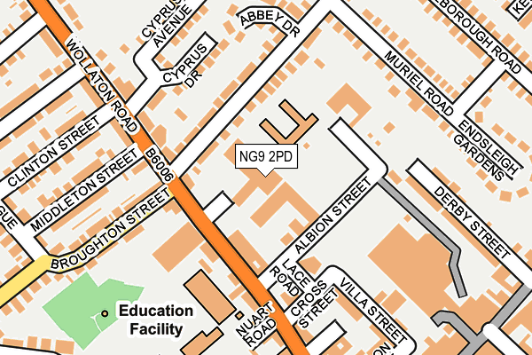 NG9 2PD map - OS OpenMap – Local (Ordnance Survey)