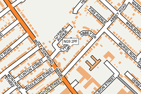 NG9 2PF map - OS OpenMap – Local (Ordnance Survey)