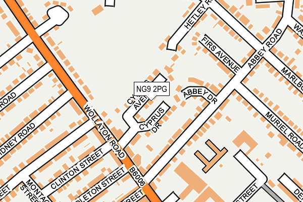 NG9 2PG map - OS OpenMap – Local (Ordnance Survey)