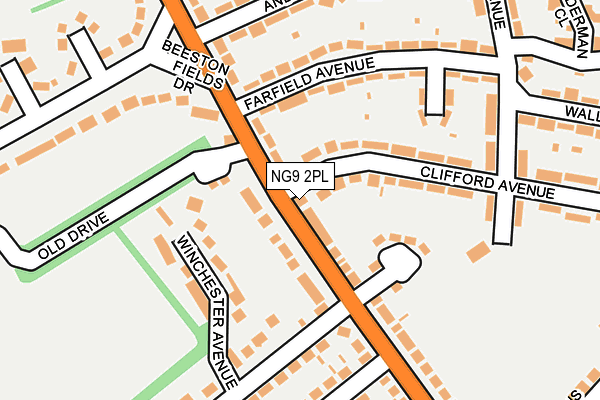 NG9 2PL map - OS OpenMap – Local (Ordnance Survey)