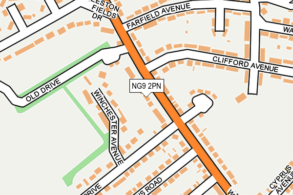 NG9 2PN map - OS OpenMap – Local (Ordnance Survey)