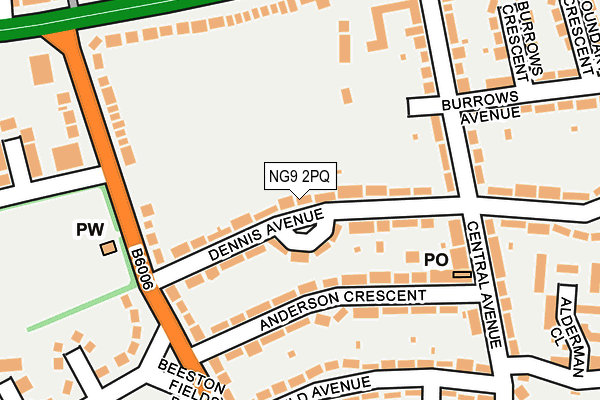 NG9 2PQ map - OS OpenMap – Local (Ordnance Survey)