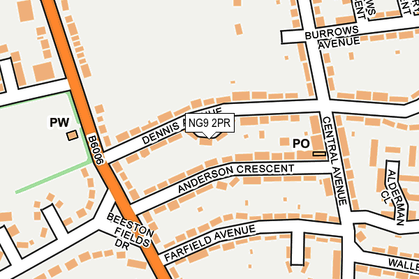 NG9 2PR map - OS OpenMap – Local (Ordnance Survey)