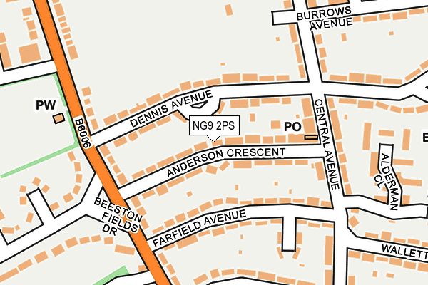 NG9 2PS map - OS OpenMap – Local (Ordnance Survey)