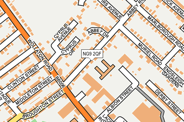 NG9 2QF map - OS OpenMap – Local (Ordnance Survey)