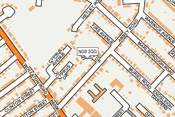 NG9 2QG map - OS OpenMap – Local (Ordnance Survey)