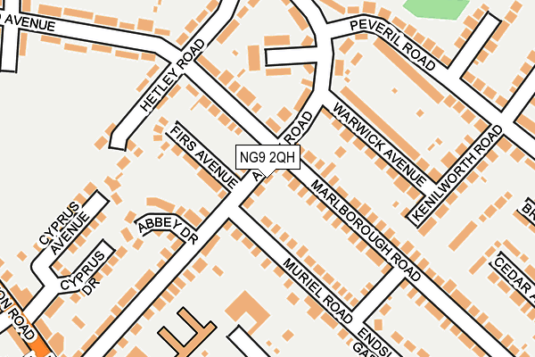 NG9 2QH map - OS OpenMap – Local (Ordnance Survey)