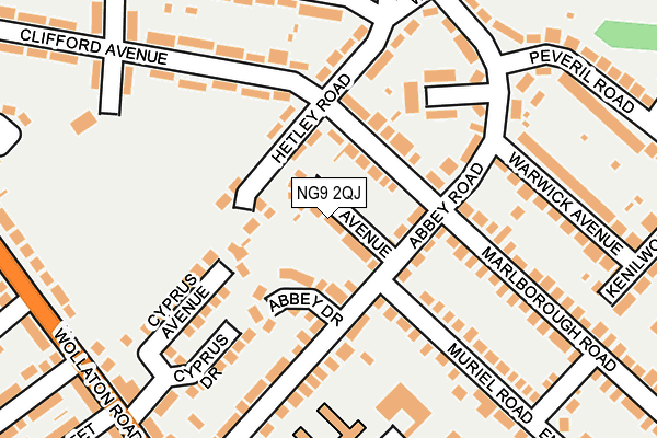 NG9 2QJ map - OS OpenMap – Local (Ordnance Survey)