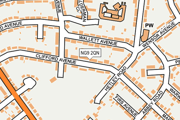 NG9 2QN map - OS OpenMap – Local (Ordnance Survey)