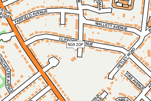 NG9 2QP map - OS OpenMap – Local (Ordnance Survey)