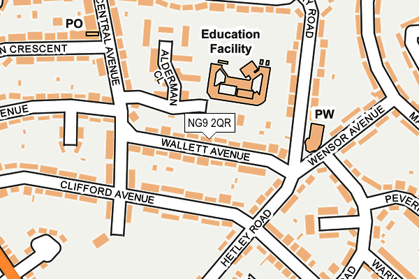 NG9 2QR map - OS OpenMap – Local (Ordnance Survey)