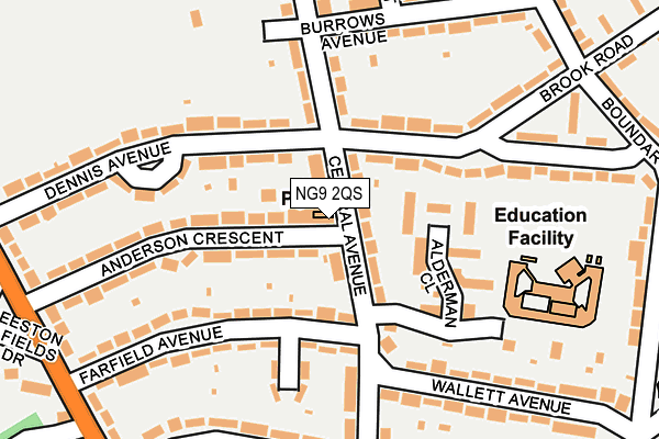 NG9 2QS map - OS OpenMap – Local (Ordnance Survey)