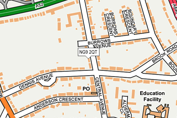 NG9 2QT map - OS OpenMap – Local (Ordnance Survey)