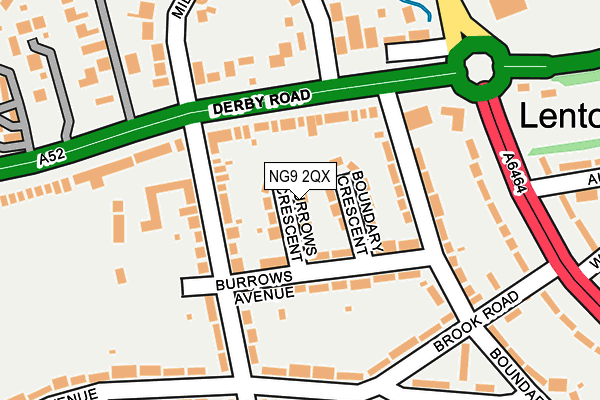 NG9 2QX map - OS OpenMap – Local (Ordnance Survey)
