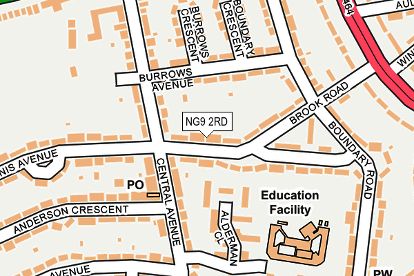 NG9 2RD map - OS OpenMap – Local (Ordnance Survey)