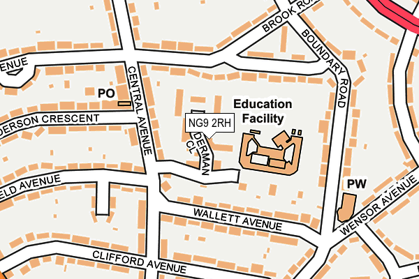 NG9 2RH map - OS OpenMap – Local (Ordnance Survey)