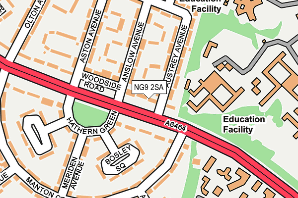 NG9 2SA map - OS OpenMap – Local (Ordnance Survey)