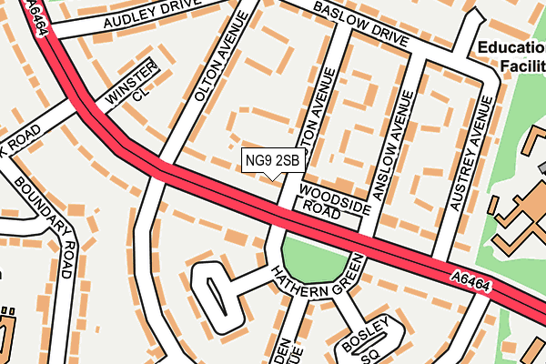 NG9 2SB map - OS OpenMap – Local (Ordnance Survey)