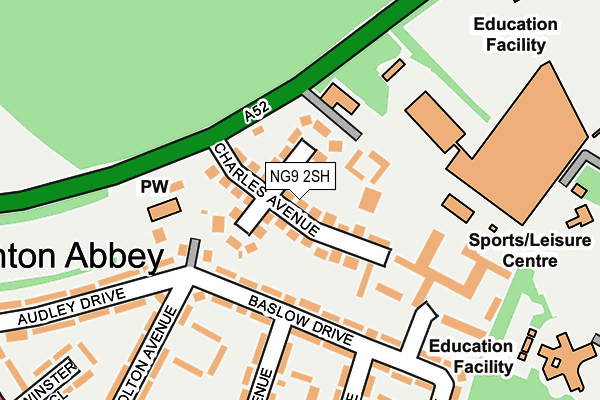 NG9 2SH map - OS OpenMap – Local (Ordnance Survey)