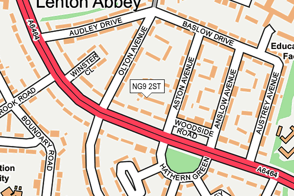 NG9 2ST map - OS OpenMap – Local (Ordnance Survey)