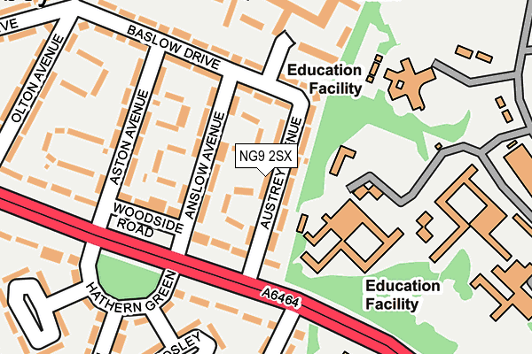 NG9 2SX map - OS OpenMap – Local (Ordnance Survey)