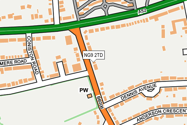 NG9 2TD map - OS OpenMap – Local (Ordnance Survey)