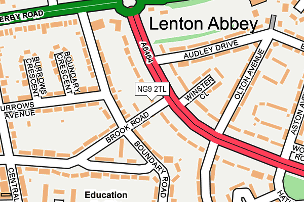 NG9 2TL map - OS OpenMap – Local (Ordnance Survey)